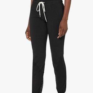 Monrow Vintage Black Mesh Mix Elastic Sweatpants